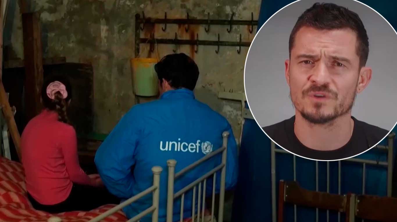 Orlando Bloom mostró cómo es la lucha de UNICEF por los chicos que viven en zonas de guerra