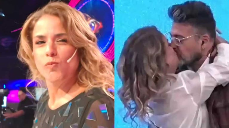 Marina y Rolando, a los besos en el pase de sus programas