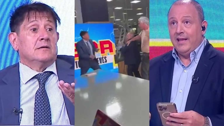 Video: un conductor y un panelista se agarraron a las trompadas en un estudio de TV