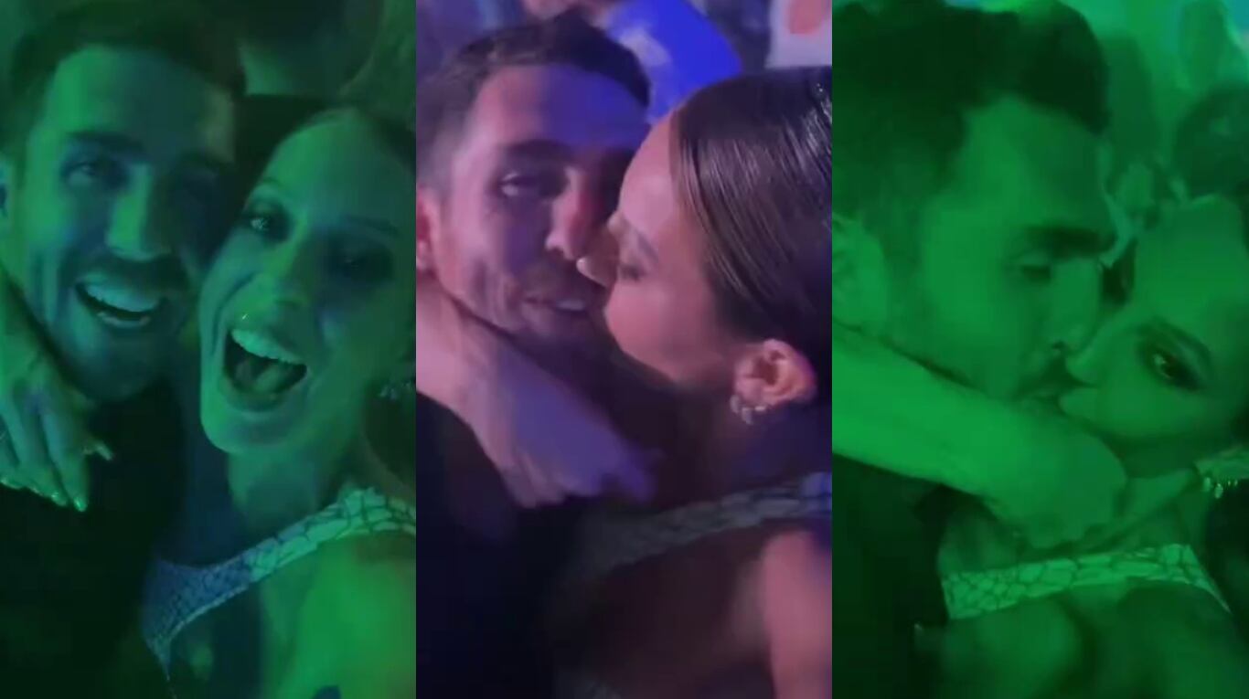 El apasionado beso de Noelia Marzol con su marido tras la final del Bailando