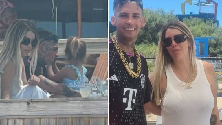 Video: Wanda Nara y L-Gante se fueron a Pinamar junto a sus hijas