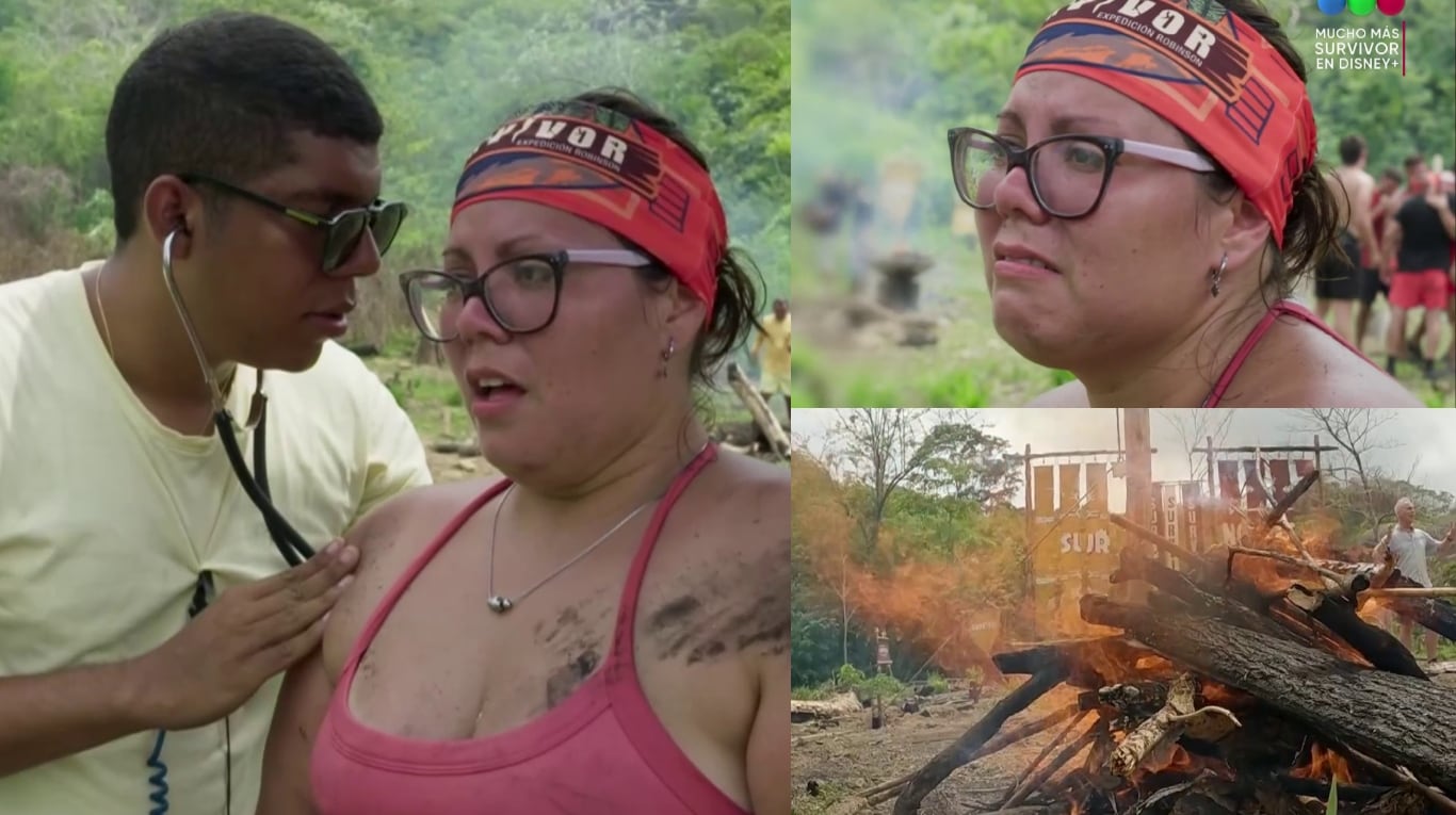 Una participante de Survivor que es asmática, debió ser atendida por médicos tras un desafío con fuego