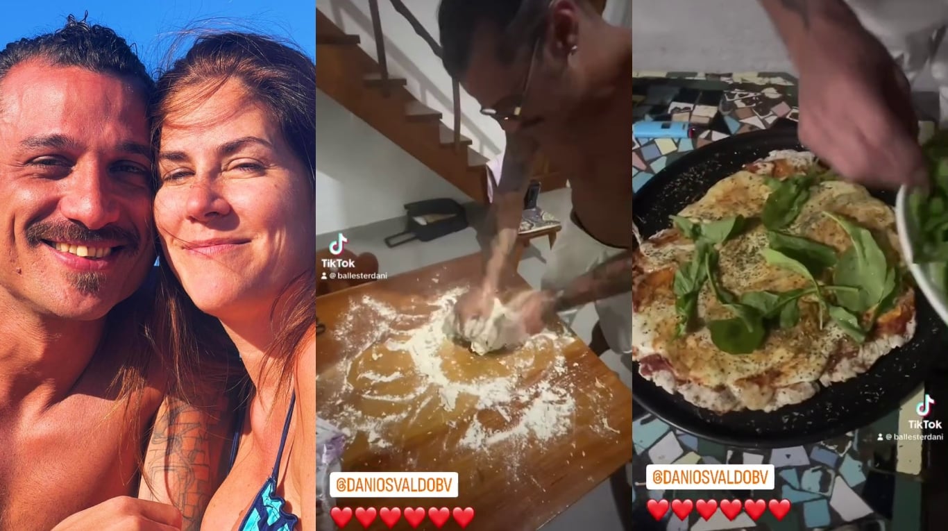 Daniela Ballester compartió un momento de su intimidad junto a Daniel Osvaldo preparando pizzas