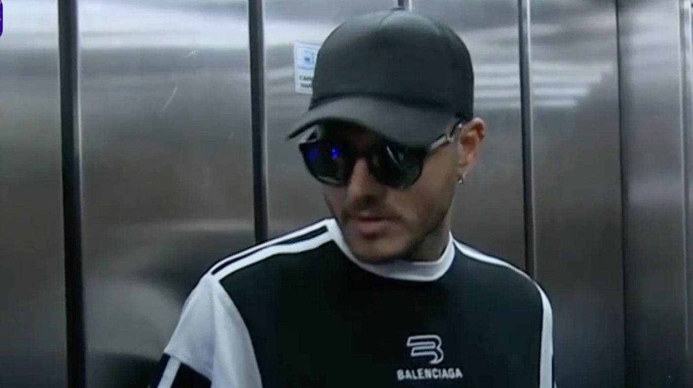 Video: el insólito percance de Mauro Icardi en el ascensor de la fiscalía