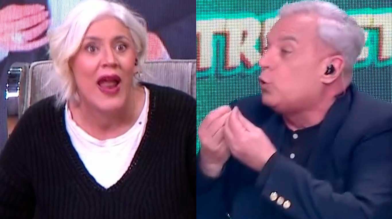 Débora D´Amato y Carlos Monti se trabaron en un tremendo cruce en TV