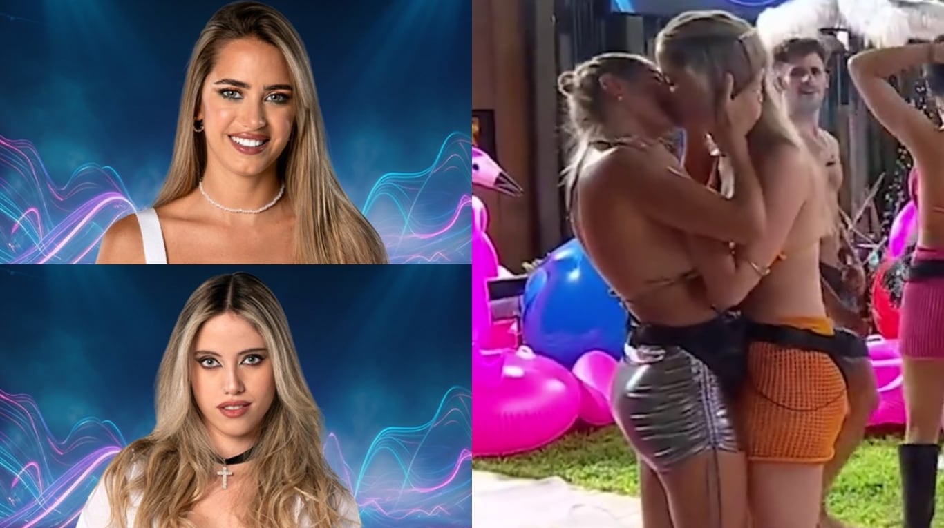 Así fue el apasionado beso entre Sabrina y Denisse en la pool party de Gran Hermano 