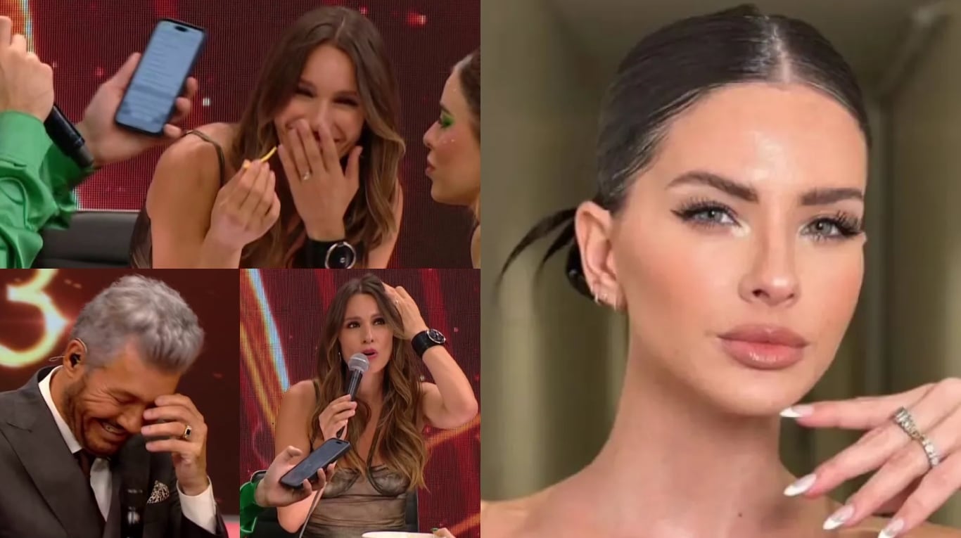 Pampita prestó su celular en vivo y la mandaron al frente con sus últimas búquedas en Internet