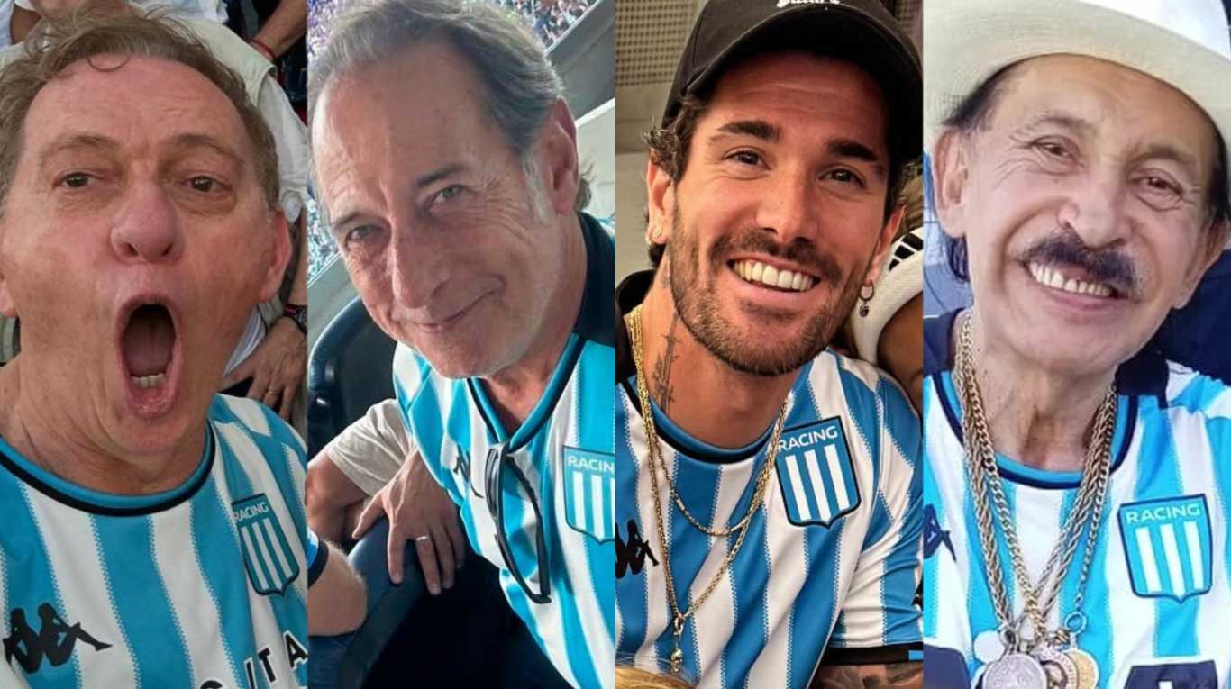 La felicidad de Francella al ver a Racing campeón de la Copa Sudamericana