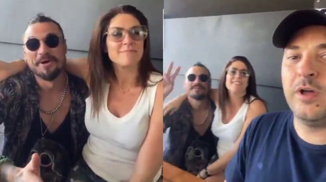 Diego Brancatelli mostró a Daniel Osvaldo y Daniela Ballester juntos y enamorados