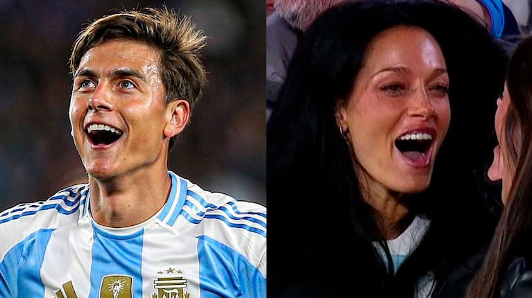 El eufórico festejo de Oriana Sabatini tras el gol de Paulo Dybala con la 10 de la Selección Argentina