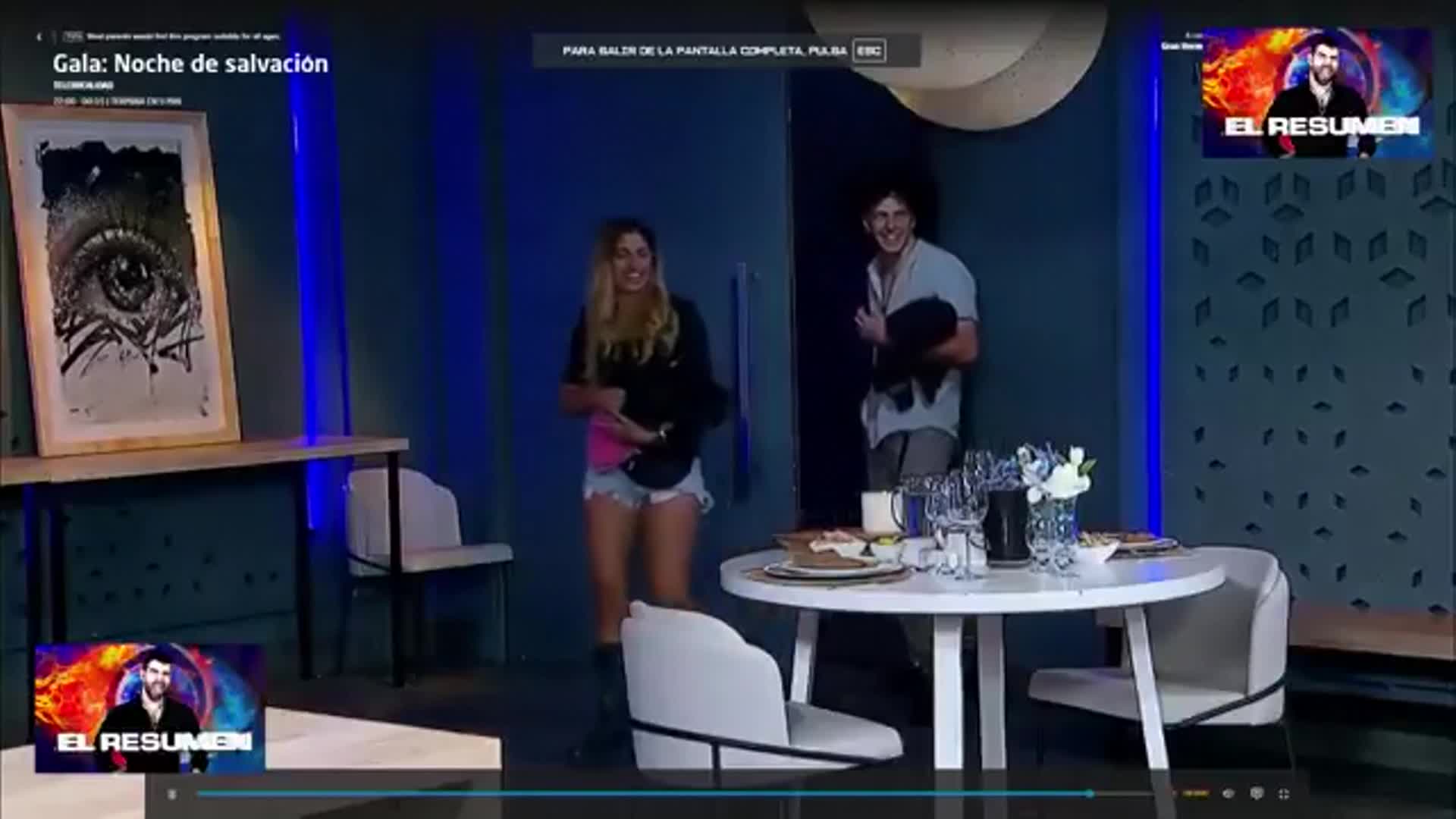 Lorenzo y Martina tuvieron una cita romántica en Gran Hermano