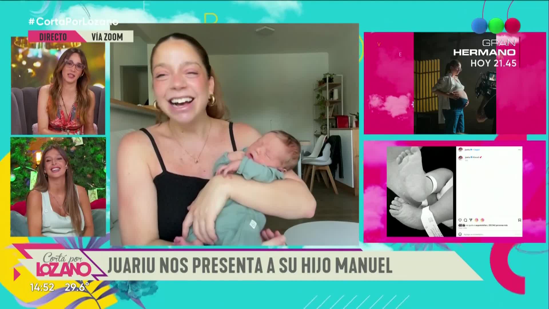 Juariu contó la primer noche junto a su bebé.