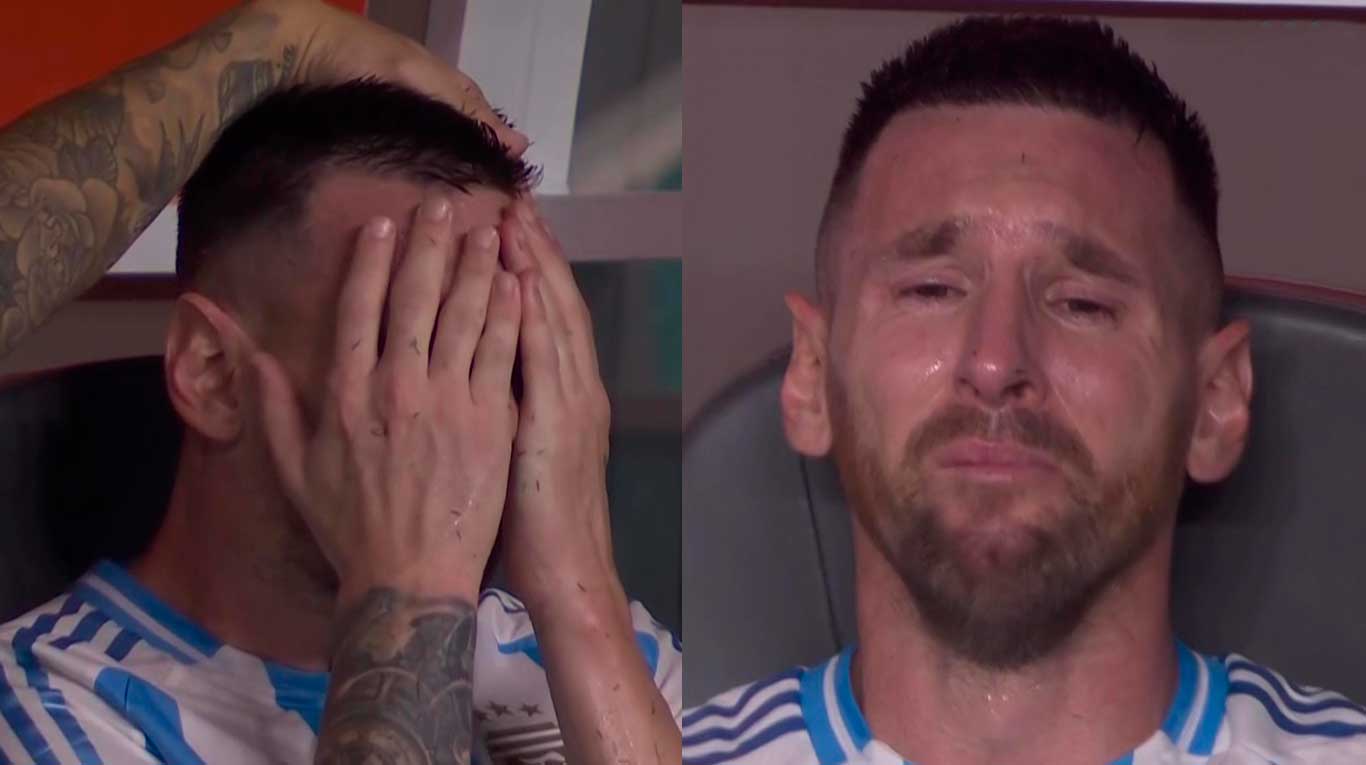 La lesión de Leo Messi le generó un ataque de llanto al Capitán argentino