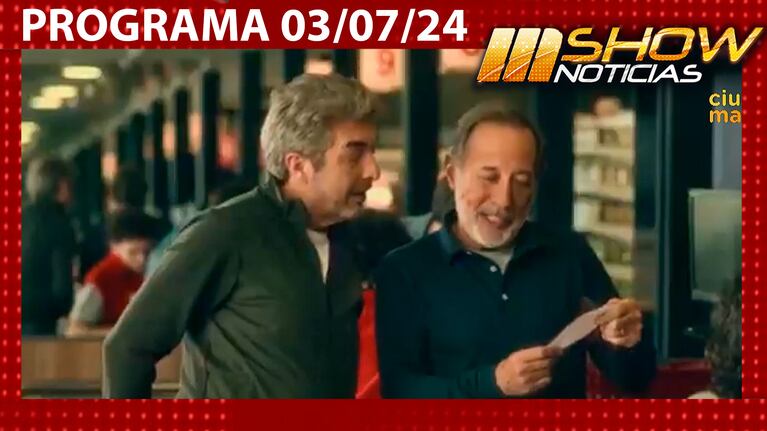 MSHOW - Programa del 3/07/24 - GUILLERMO FRANCELLA Y RICARDO DARÍN JUNTOS EN UNA PUBLICIDAD