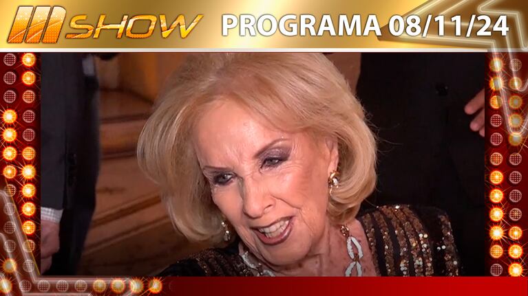 MSHOW - Programa del 08/11/24 - MIRTHA LEGRAND RADIANTE EN UNA GALA A BENEFICIO