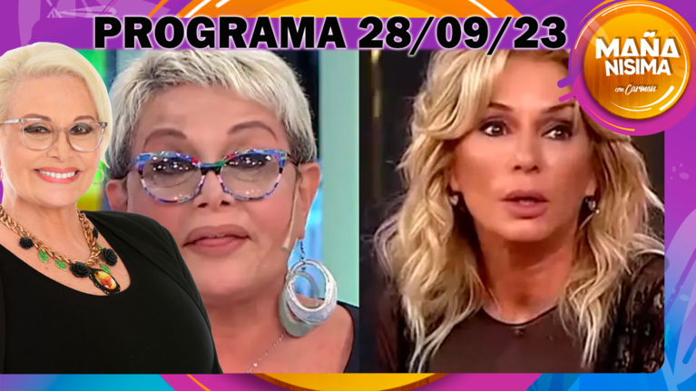 Mañanísima - Programa completo 28/09/23 - CARMEN BARBIERI ESTALLÓ CONTRA YANINA LATORRE