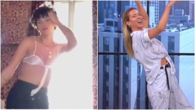 Nicole Neumann imitó el particular baile que Calu Rivero hace cada mañana