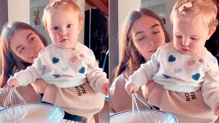 El tierno video de Ana García Moritán jugando a cocinar