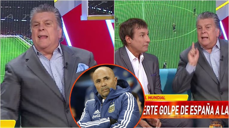 Luis Ventura se descargó en vivo por la derrota de Argentina con España: "Sampaoli es un pelotu..."