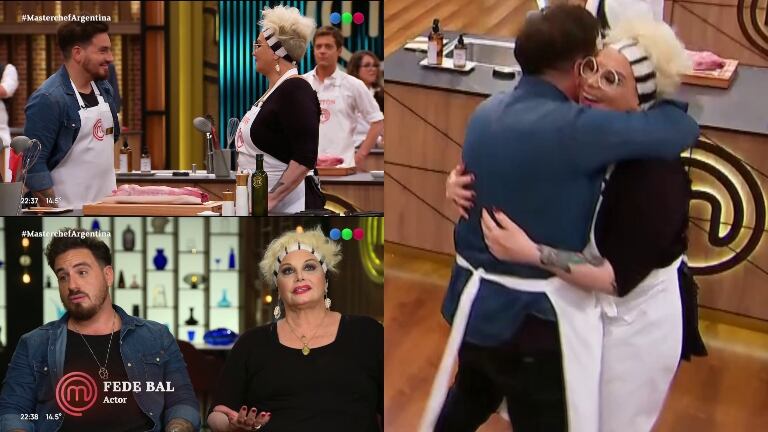 La pregunta de Carmen Barbieri tras ser sorprendida por Fede Bal en MasterChef Celebrity 2: "¿Vos me vas a ayudar a perder?"