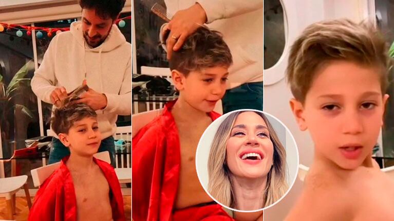 El desopilante video del cambio de look del hijo de Jimena Barón