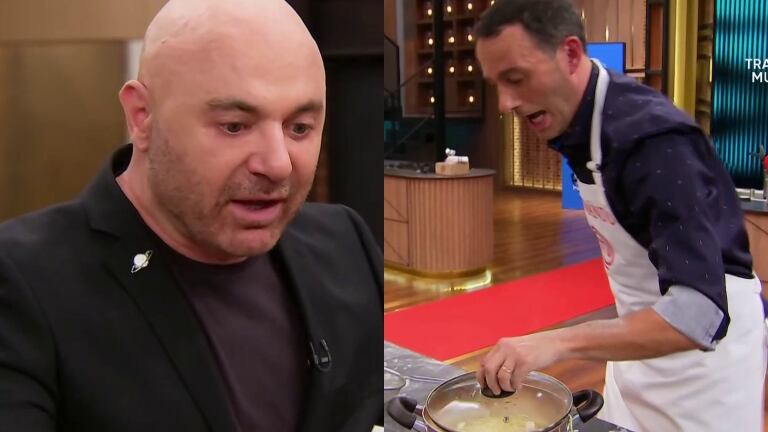 Martitegui se sacó con Fernando Carlos en MasterChef Celebrity y la reacción del periodista: "¡Pará, dame tranquilidad!"