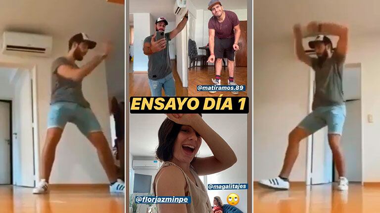 Nico Occhiato y Flor Jazmín Peña mostraron su primer ensayo virtual para el Bailando, tras salir campeones el año pasado