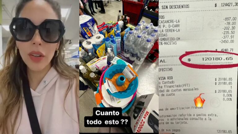 El enojo de Barby Franco tras mostrar lo que gastó en el supermercado: "No me alcanzó la plata"