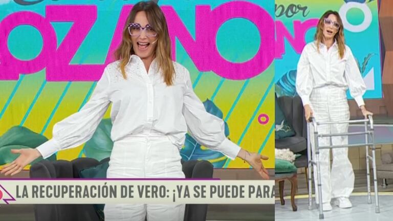 Vero Lozano mostró su recuperación y que ya puede caminar: "¡Estoy recontra contenta!"