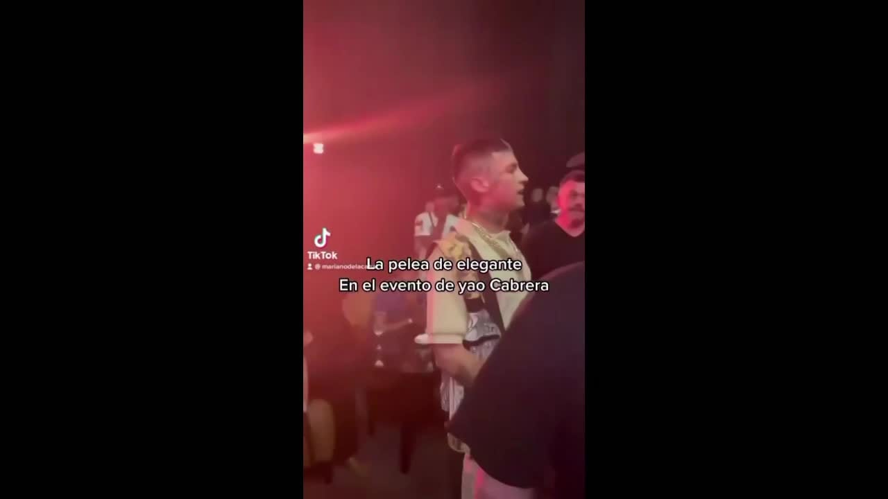 El video de L-Gante en una pelea en pleno evento del Chino Maidana