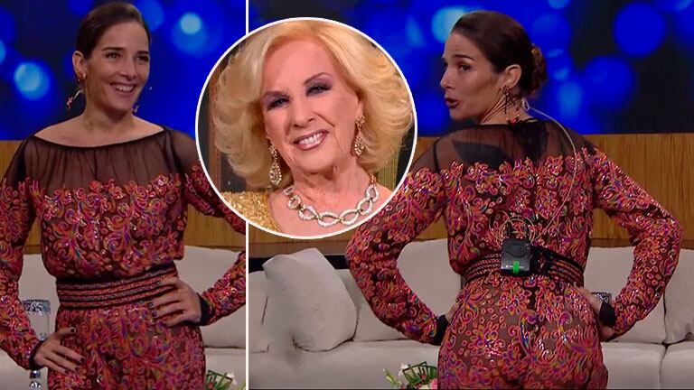 Juana Viale lució su look con transparencias y le hizo un guiño a Mirtha