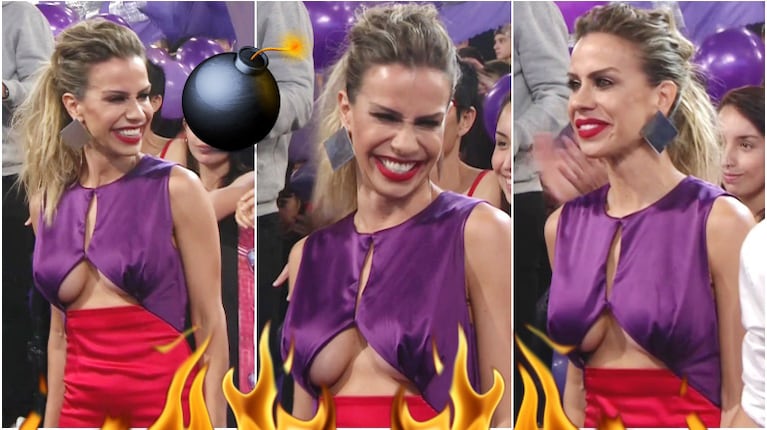 El look "side boob" de la coach de Lourdes Sánchez y Gabo Usandivaras en las semifinales de Bailando 2017