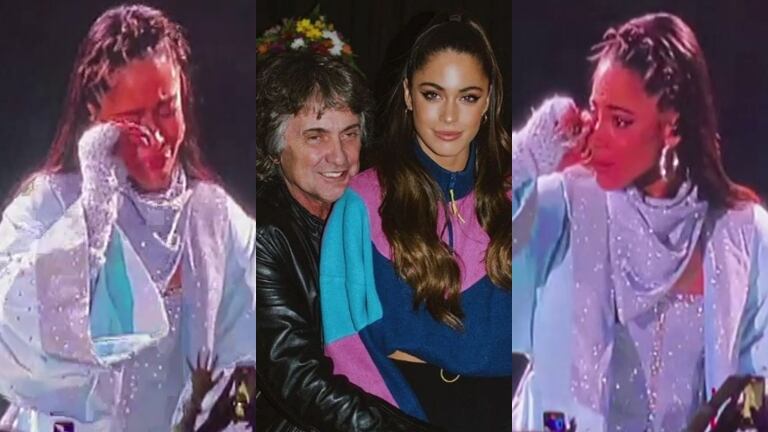 Tini Stoessel rompió en llanto al hablar de su papá en pleno show: "Él está acá por sus rezos"