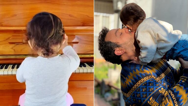 Topa se mostró muy emocionado al ver a su hijita tocando el piano: "Todavía no lo puedo creer"