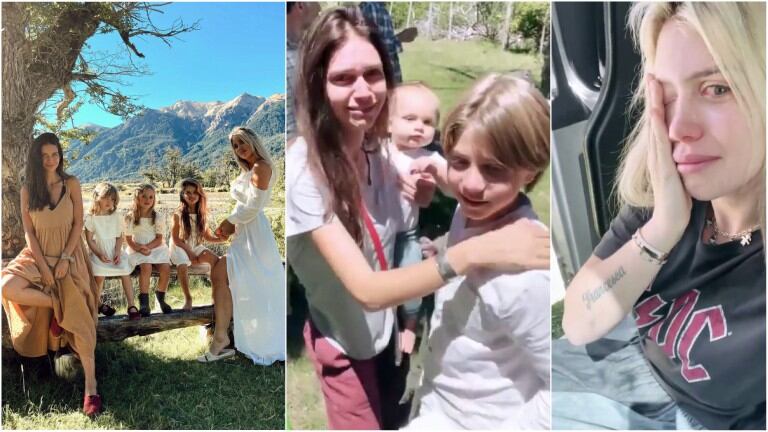 El llanto de Wanda Nara y Zaira, tras pasar las fiestas juntas con sus hijos en el sur argentino: "Odio las despedidas"