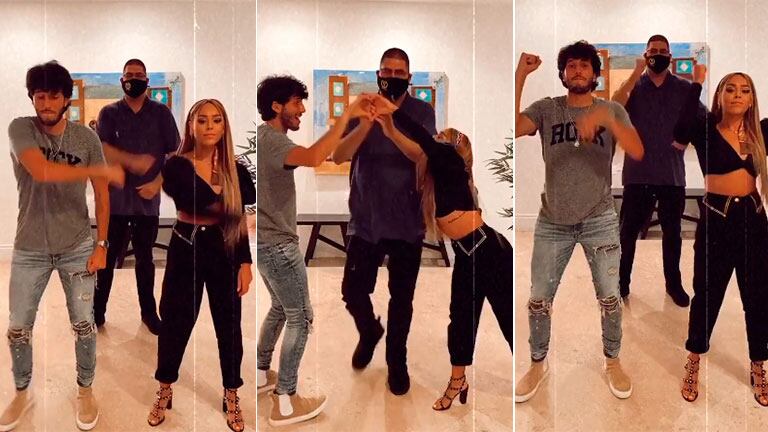 ¿Mucha onda? Sebastián Yatra y Danna Paola bailaron súper cómplices en su encuentro en Miami