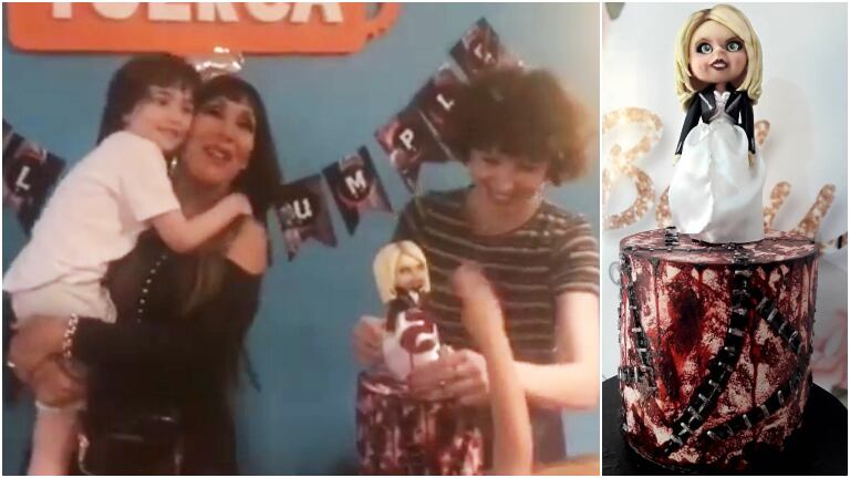 Dante, el nieto de Moria Casán, festejó su cumpleaños con una fiesta inspirada en La Novia de Chucky