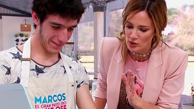 Paula Chaves y un simpático momento junto a Marcos, el tercer reincorporado de Bake Off