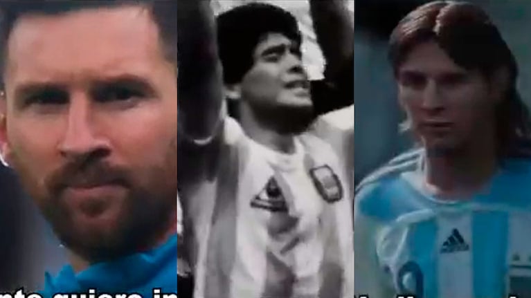 Se viralizó un video motivacional con Messi y Maradona para la final del Mundial Qatar 2022