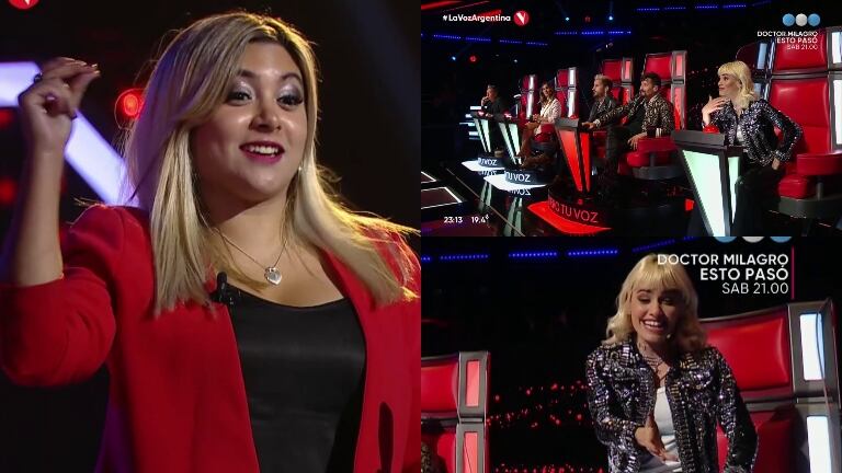 La participante de La Voz sorprendió por su original forma de decir a qué jurado eligió para estar en su equipo: "Lo voy a decir cantando"