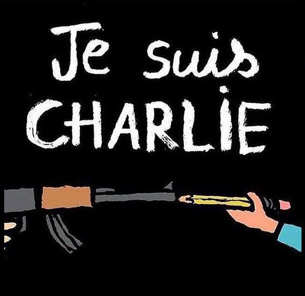 Humoristas gráficos de todo el mundo se solidarizaron tras el atentado terrorista contra el periódico francés Charlie Hebdo. 