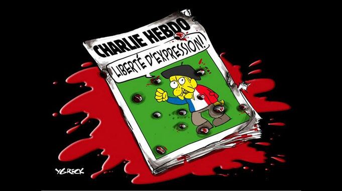 Humoristas gráficos de todo el mundo se solidarizaron tras el atentado terrorista contra el periódico francés Charlie Hebdo. 