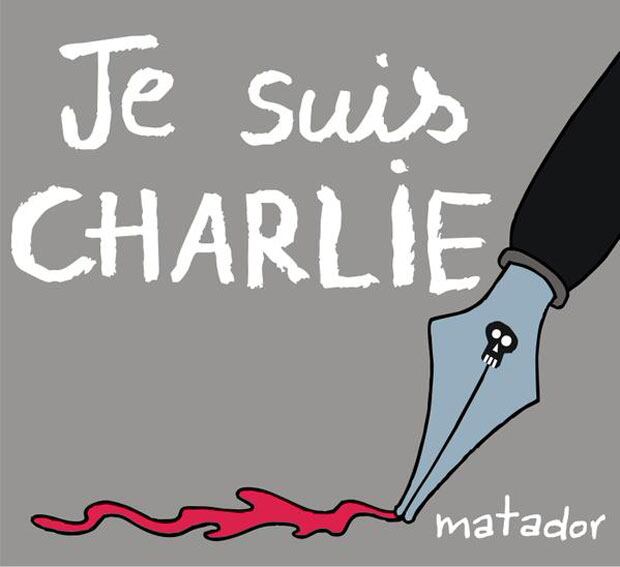 Humoristas gráficos de todo el mundo se solidarizaron tras el atentado terrorista contra el periódico francés Charlie Hebdo. 