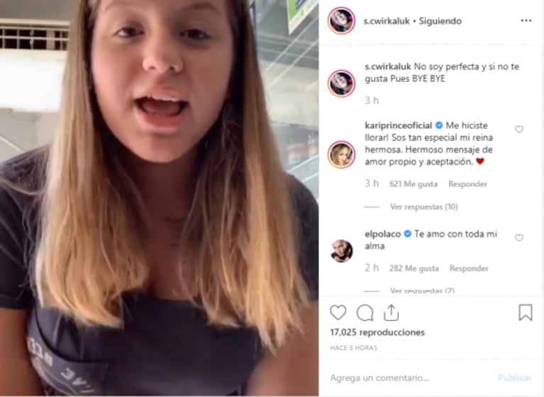 Impactante video de Sol, la hija de Karina La Princesita y El Polaco, por el hostigamiento que recibe en redes