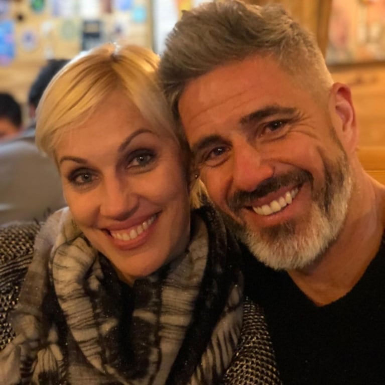 Ingrid Grudke y Martín, su ex pareja.