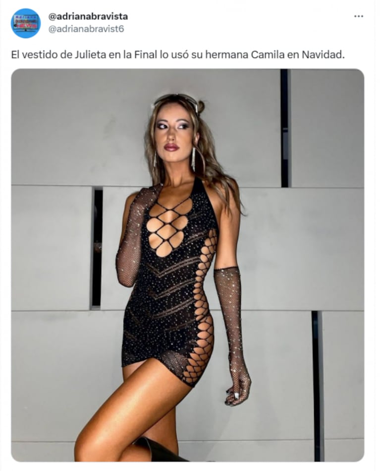 Insólito: Camila ya había usado el vestido que su hermana Julieta Poggio lució para la final de Gran Hermano 2022