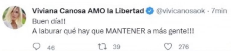 Irónico tweet de Viviana Canosa tras el nacimiento de Francisco, el hijo de Alberto Fernández y Fabiola Yañez: "Hay que mantener más gente"