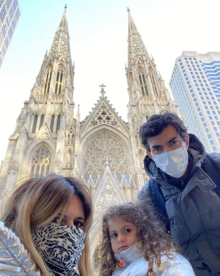 Isabel Macedo pasea su embarazo de 4 meses en Nueva York junto a Juan Manuel Urtubey y Belita