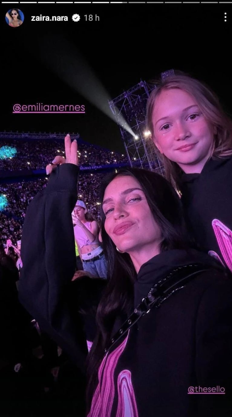 Isabella, Francesca y Malaika en el show de Emilia.