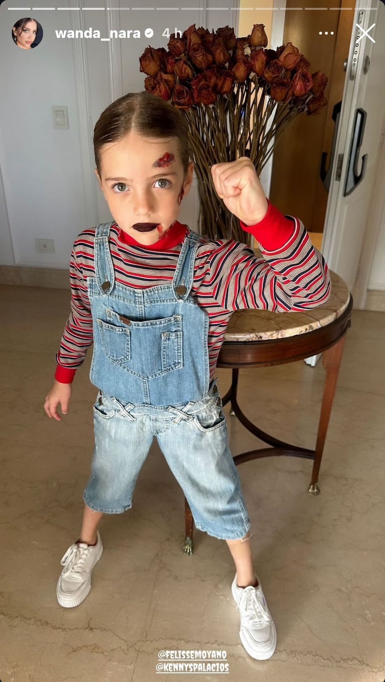 Isabella Icardi disfrazada para Halloween.